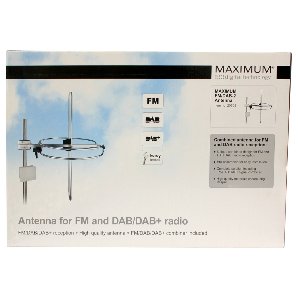 FM/UKW/DABPlus Radio Rund-Dipol Antenne, Maximum