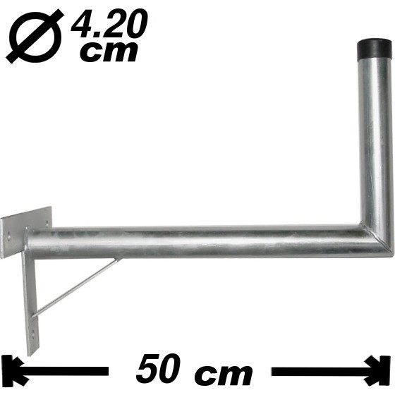 Wand-/Antennenhalter, 50cm, 42mm, 32cm hoch, Stahl