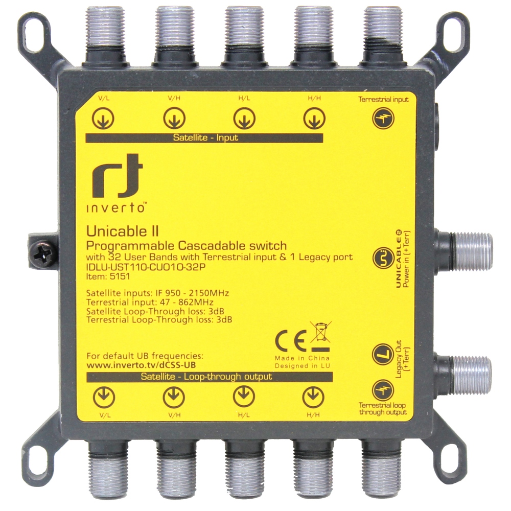 Inverto Unicable2 32-fach Quattro Multischalter IDLU-UST110-CUO1O-32P