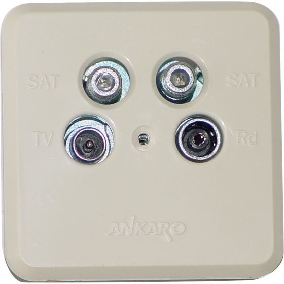 Antennendose, 2SAT/TV/Radio