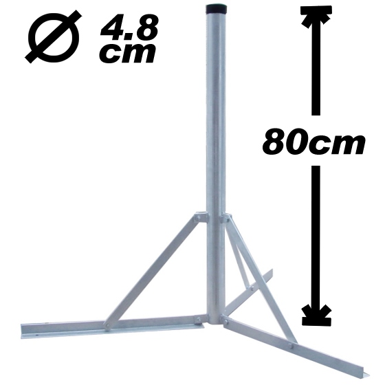 Standfuß,  80cm, 48mm, No. III, Dreibein