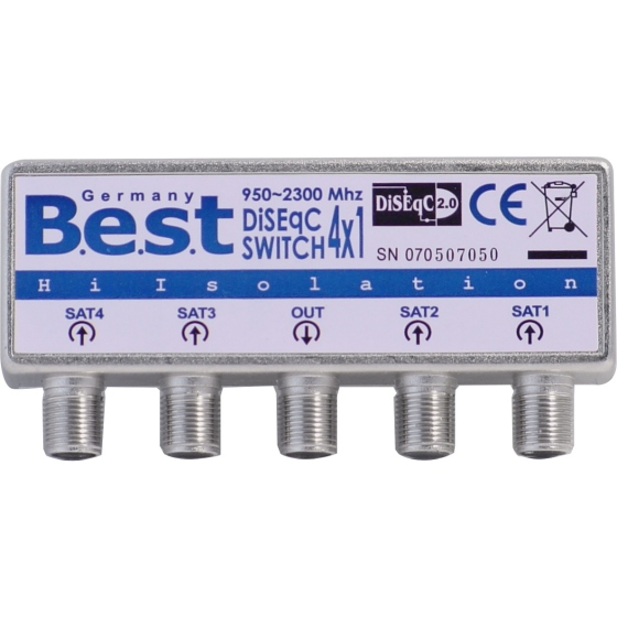 Relais DiSEqC 4/1 Best, Koaxrelais, WSG