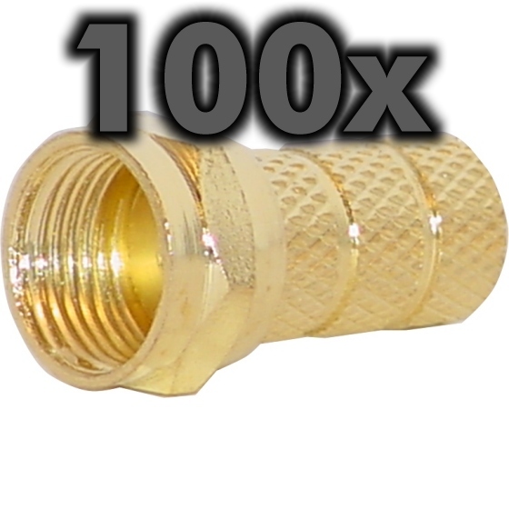 F-, 5.0mm, FF-2G, vergoldet, 100 Stück
