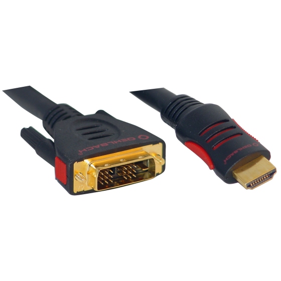 HDMI Kabel,  1.5m, Typ A/DVI, Oehlbach Real Matrix