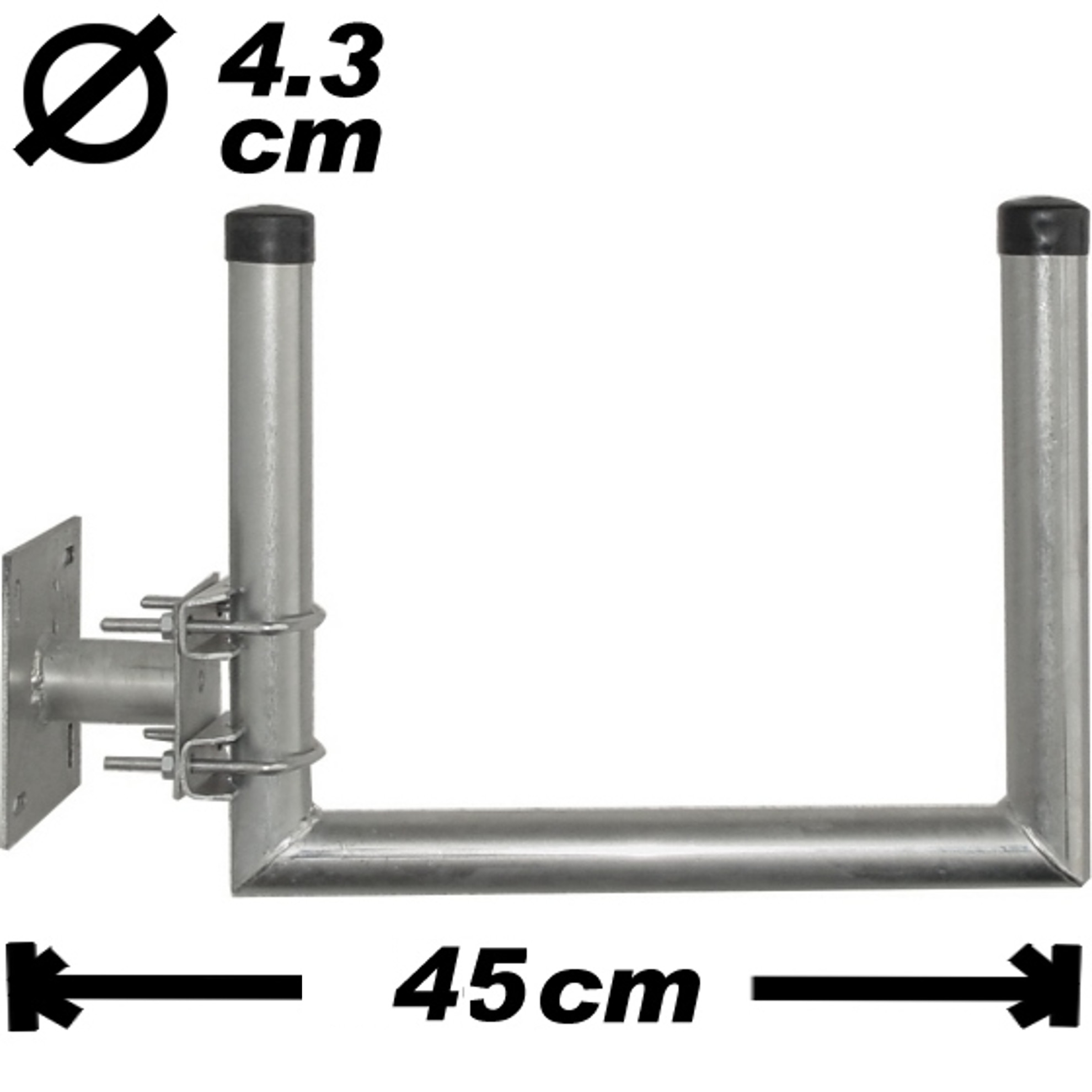 Wand-/Antennenhalter, 45cm, Stahl, U-Form