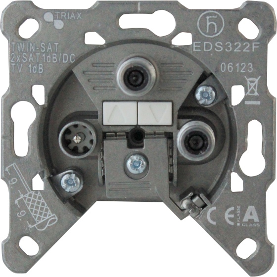 Antennendose, 2Sat/1TVRadio, Triax