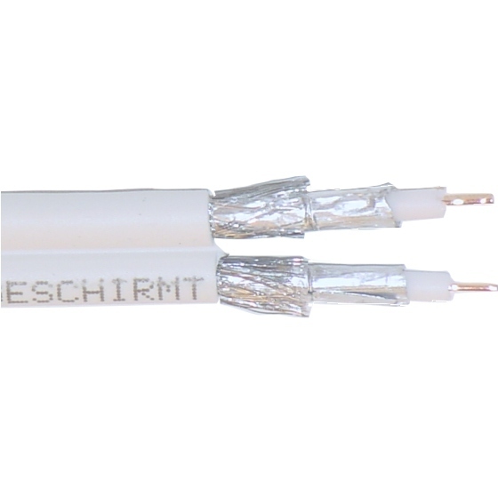 Koaxkabel,  80dB,  4.2mm, 2xSchirm.,2in1, 100m
