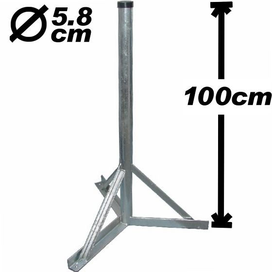 Standfuß, 100cm, 58mm, No. IV, Dreibein