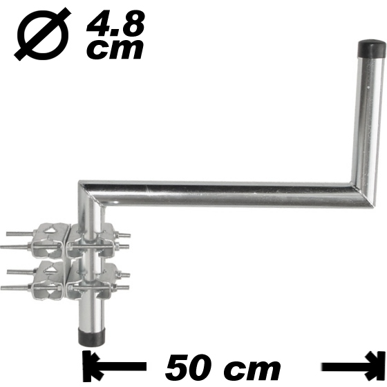 Mast-/Antennenhalter, 50cm, Doppel-Winkel