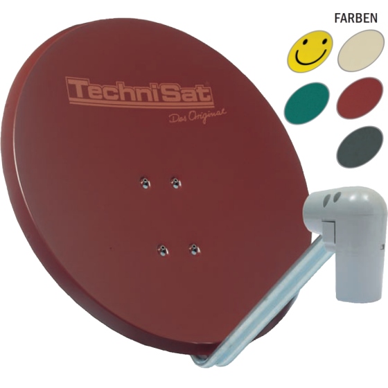 0,85m, TechniSat, Alu, weiß oder beige, Unysat Twin