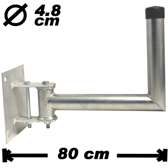 Wand- /Antennenhalter, Dreh, 80cm, 48mm, Stahl