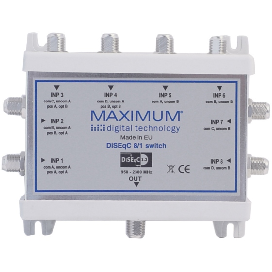 DiSEqC 8/1 Maximum, Koaxrelais