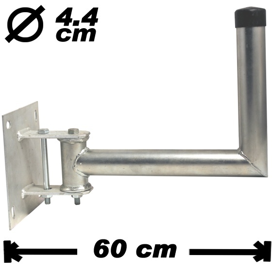 Wand- /Antennenhalter, Dreh, 60cm, 44mm, Stahl