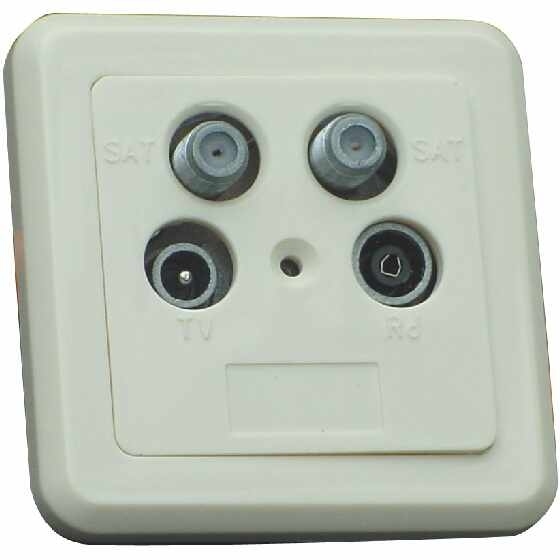 Antennendose, 2SAT/TV/RADIO, Aufputz