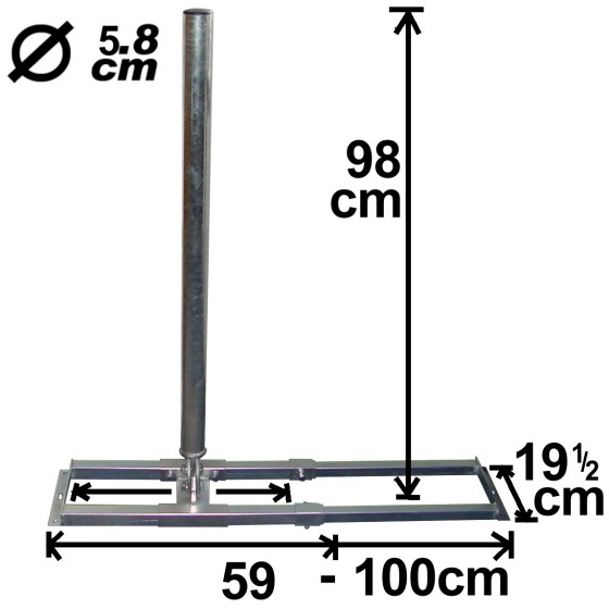 Dachsparrenhalter, Aufsparren, 58mm, verzinkt
