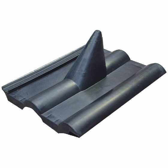 Dachziegel / Dachpfanne, Frankfurter, Kunst,schwrz