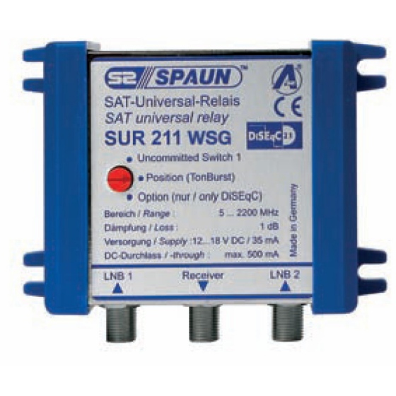 Relais DiSEqC Spaun SUR-211F