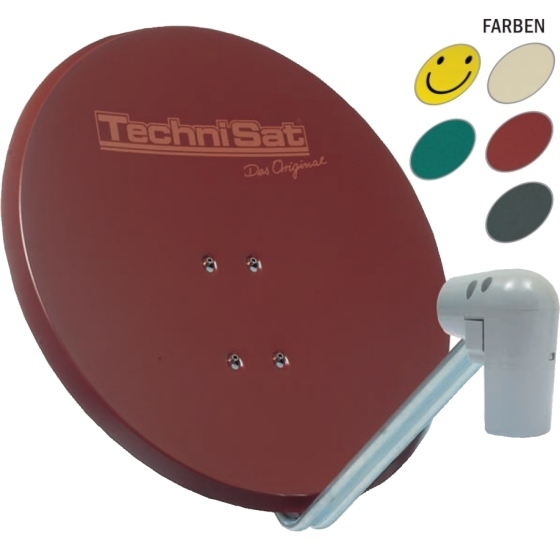 0,85m, TechniSat, Alu, weiß oder beige, Multifeed