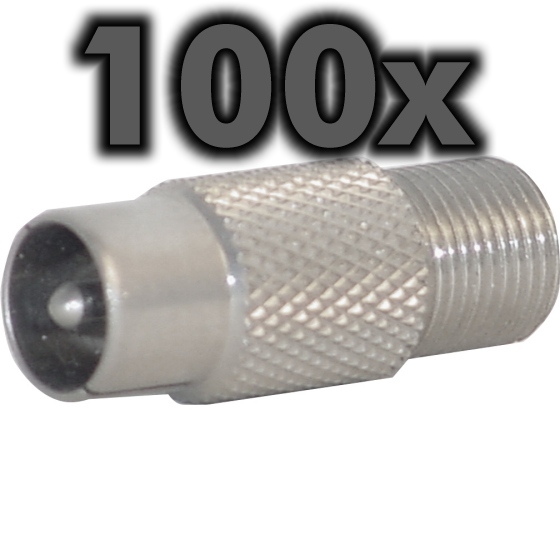 F-Adapter auf IEC Stecker, FF-18, 100 Stück